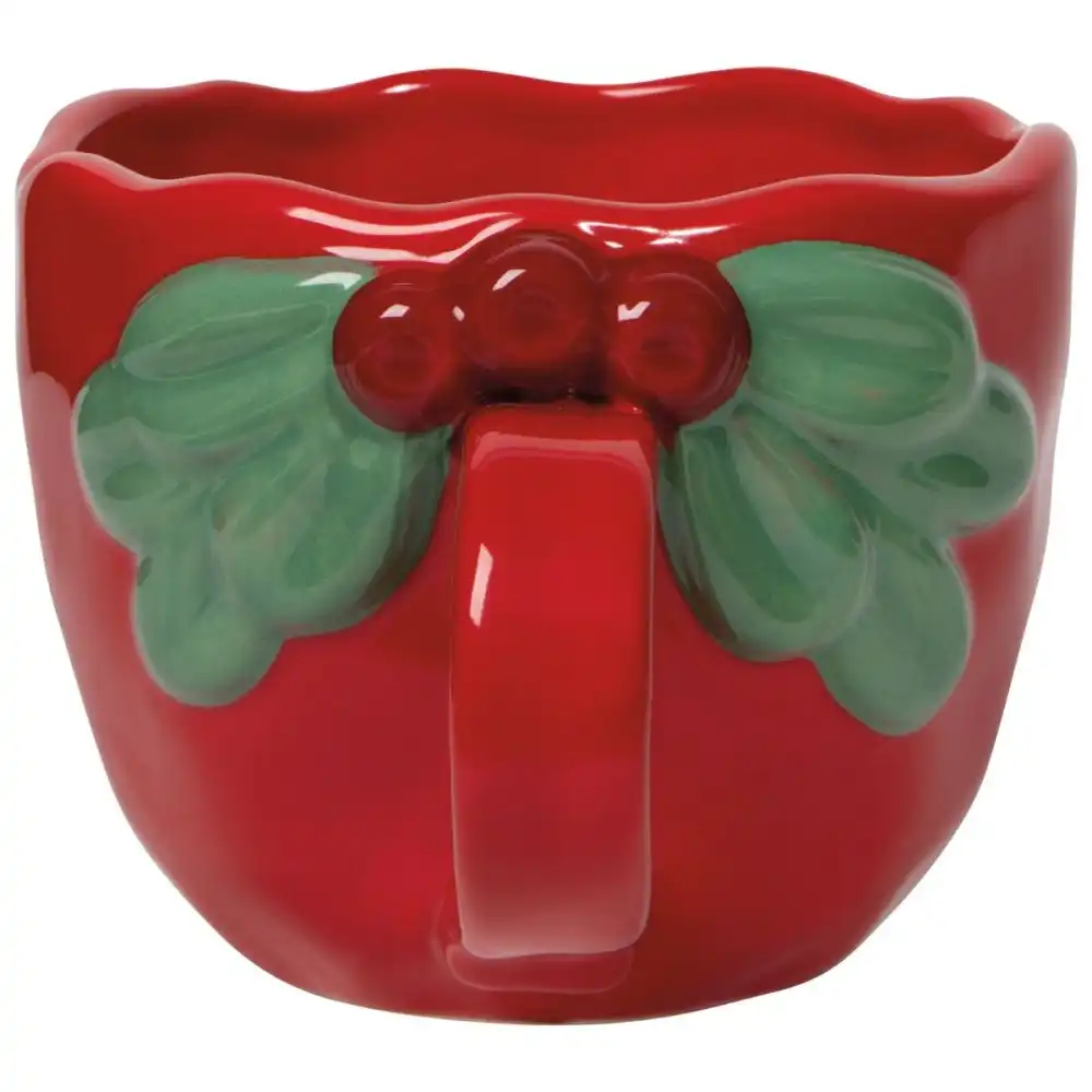 Alternative view of Danica Jubilee Mistletoe 13oz Sculpted Mug | Red