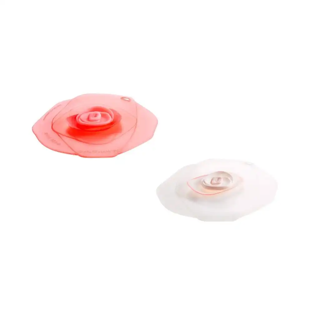 Alternative view of Charles Viancin Silicone Drink Covers | Rose (Set of 2 - Candy Pink & Frozen White)