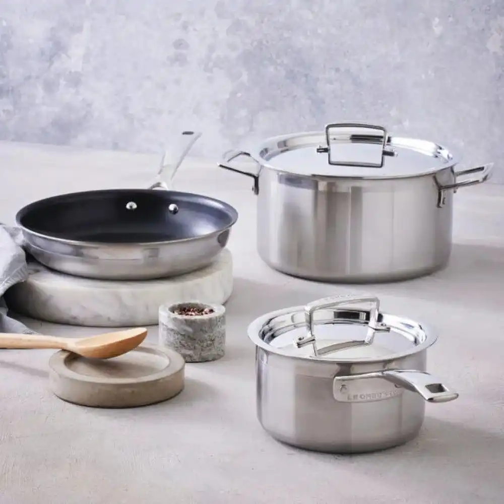 Alternative view of Le Creuset Classic Stainless Steel 5-Piece Cookware Set
