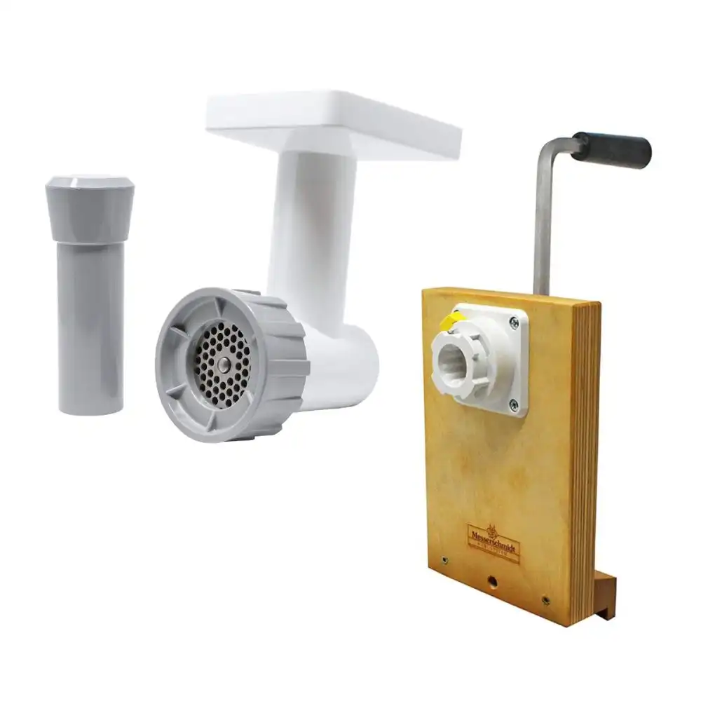 Family Grain Mill Hand Drive Unit & Meat Grinder Attachment