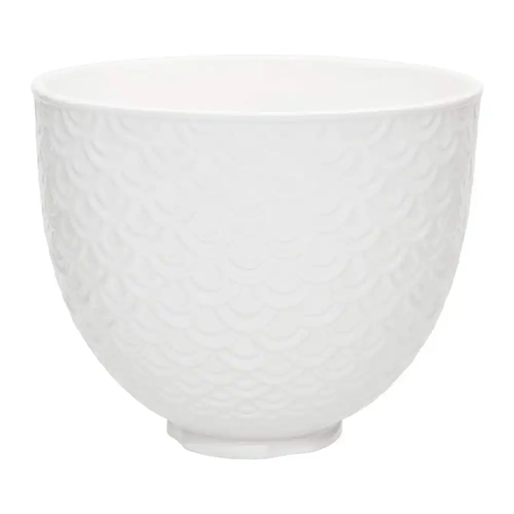 Alternative view of KitchenAid 5-Quart White Mermaid Lace Textured Ceramic Bowl + Flex Edge Beater | Fits 4.5-Quart & 5-Quart KitchenAid Tilt-Head Stand Mixers
