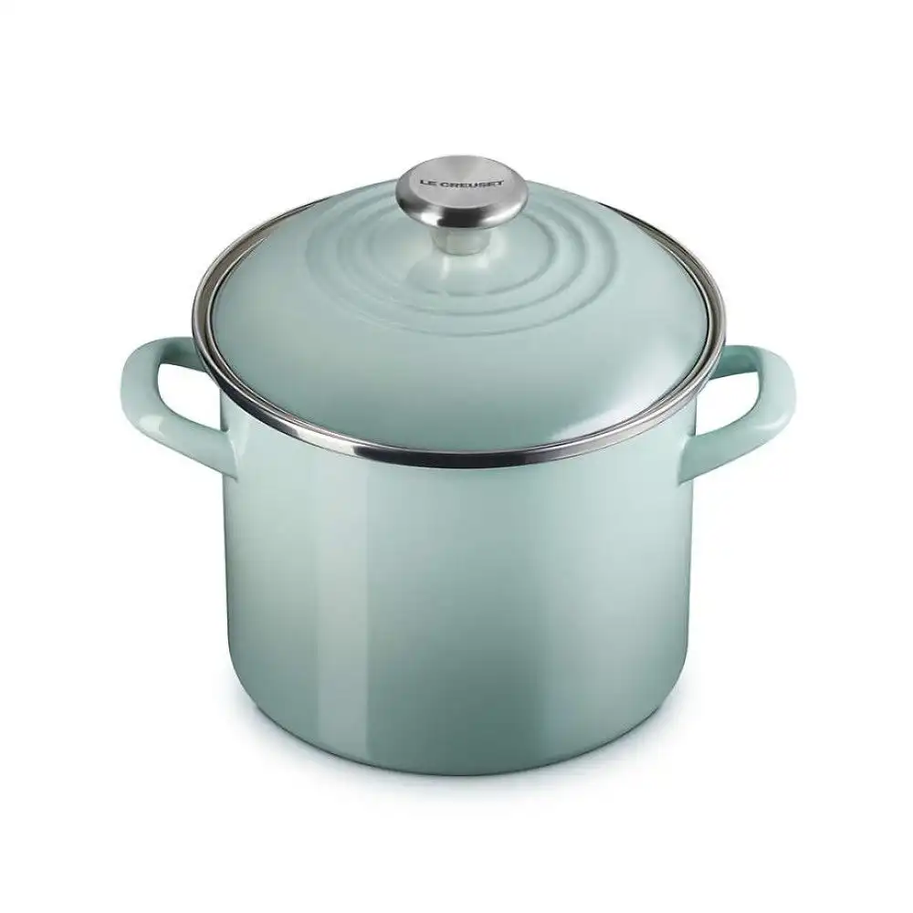Le Creuset 6 Qt. Enamel On Steel Stockpot with Stainless Steel Knob | Sea Salt