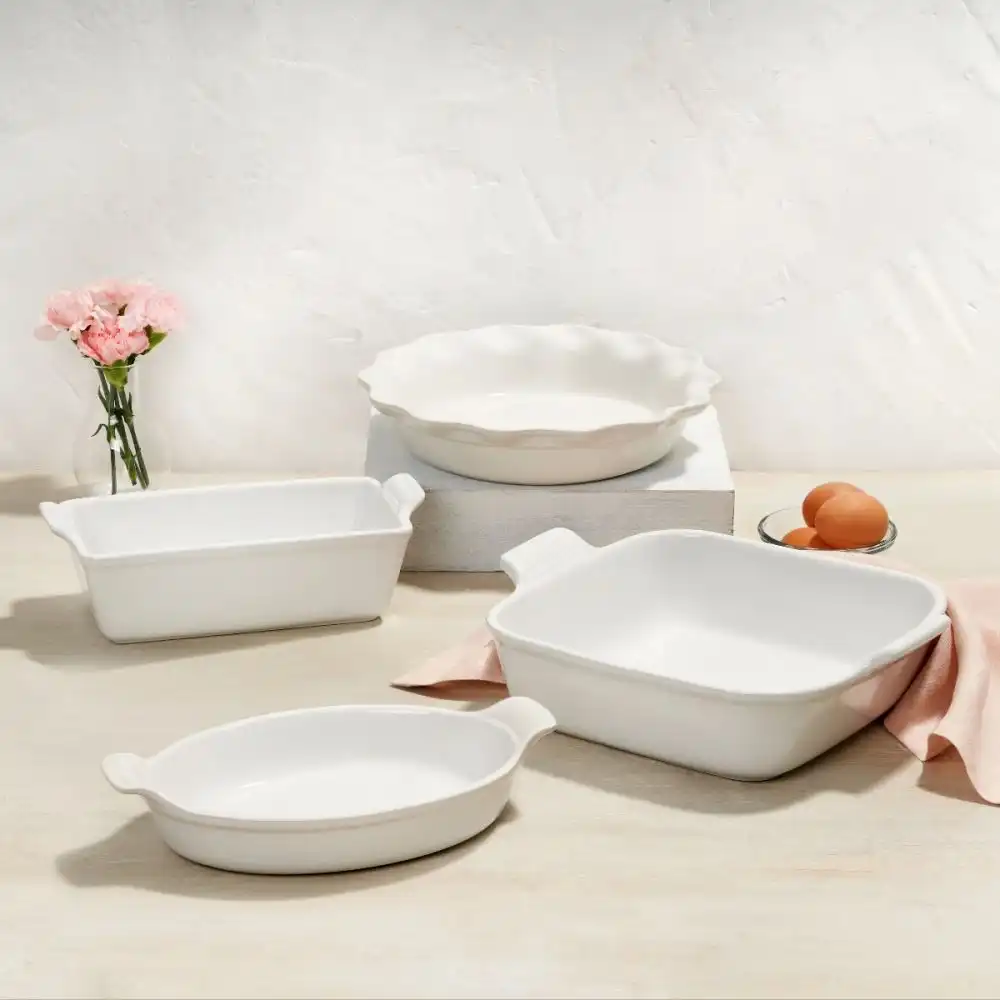 Alternative view of Le Creuset Heritage 4-Piece Stoneware Bakeware Set | White