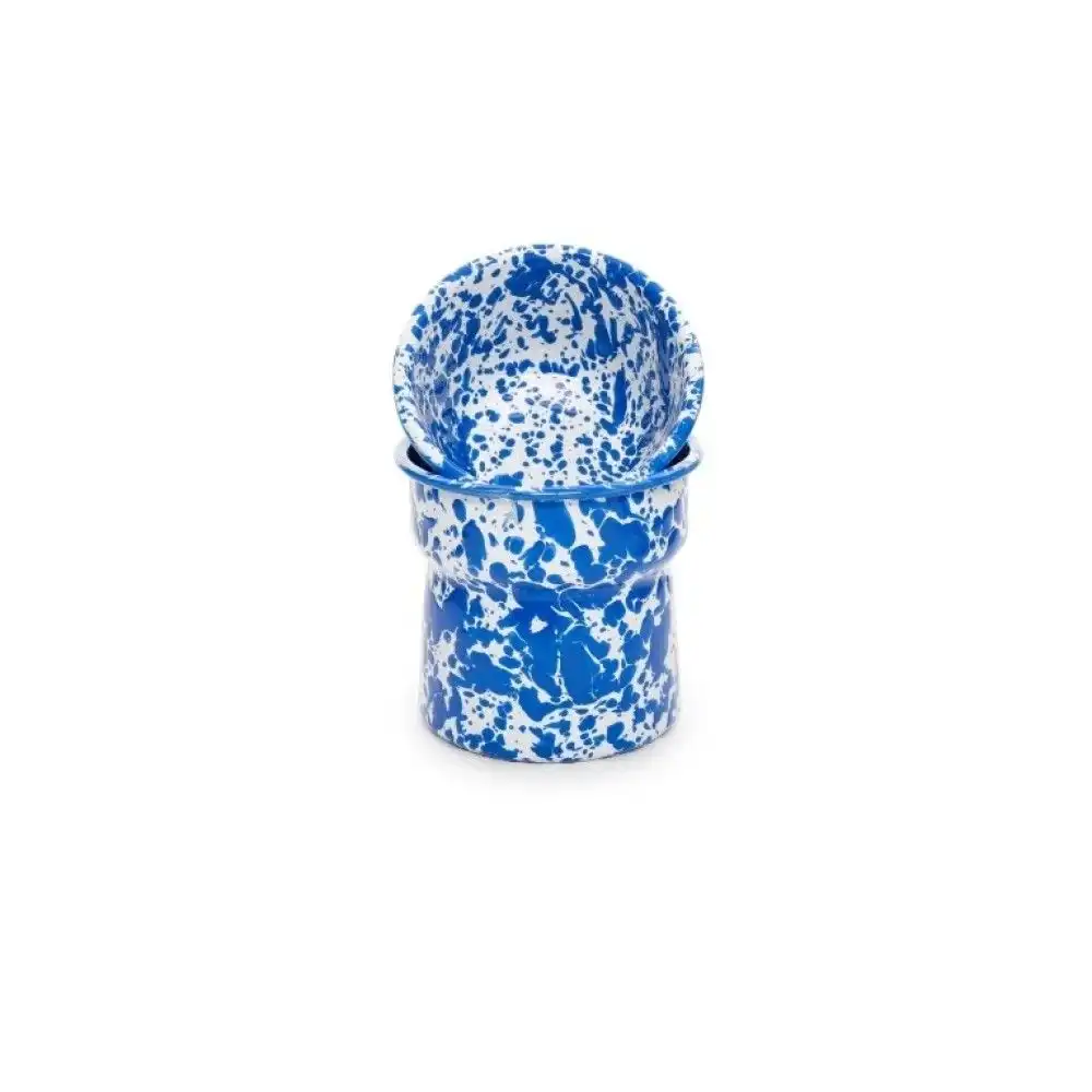 Crow Canyon 2pc Dip Chiller Base & Bowl | Blue Splatter