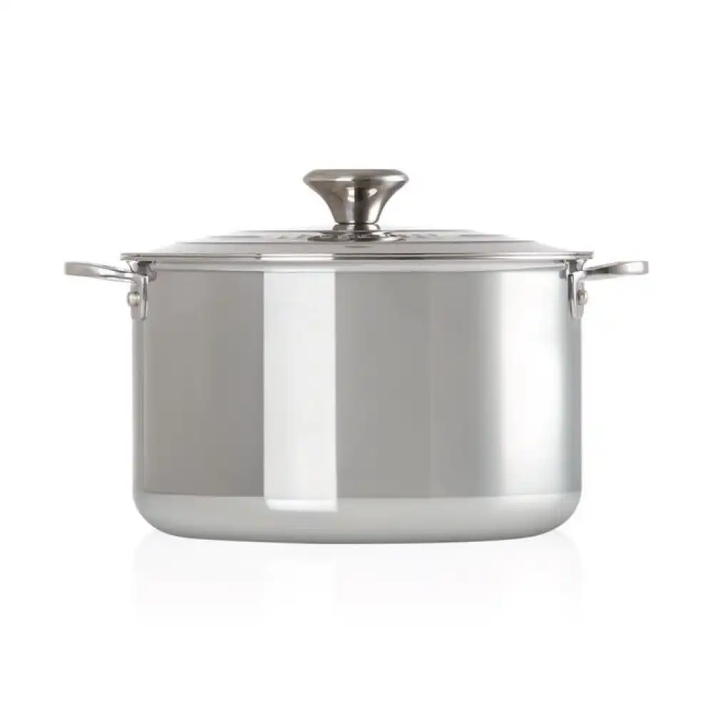 Alternative view of Le Creuset Signature Stainless Steel 7-Quart Stock Pot with Lid