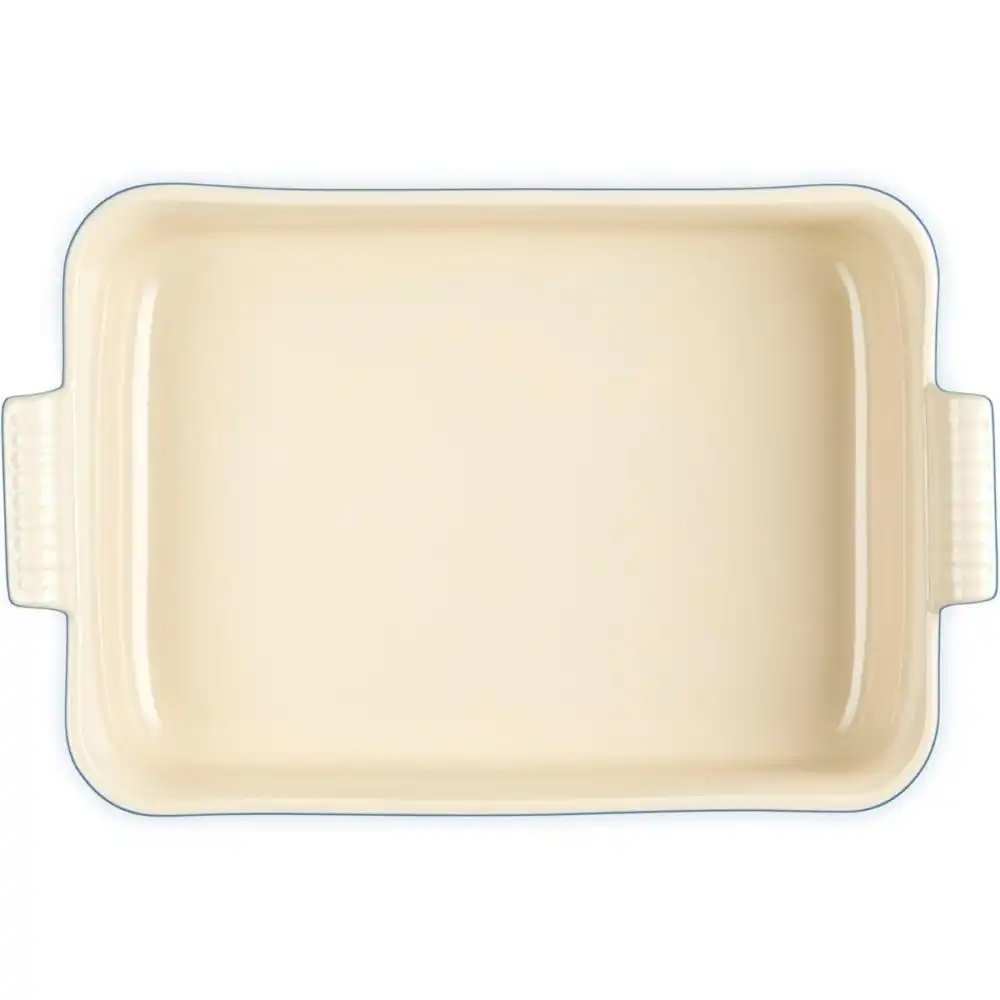 Alternative view of Le Creuset Heritage 6.75 Qt. Stoneware Deep Rectangular Lasagna Dish | Oyster