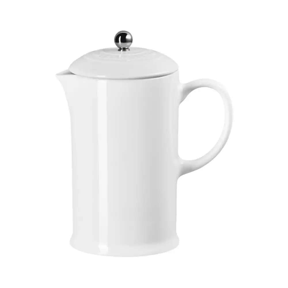 Le Creuset 34oz Stoneware Ceramic French Press | White