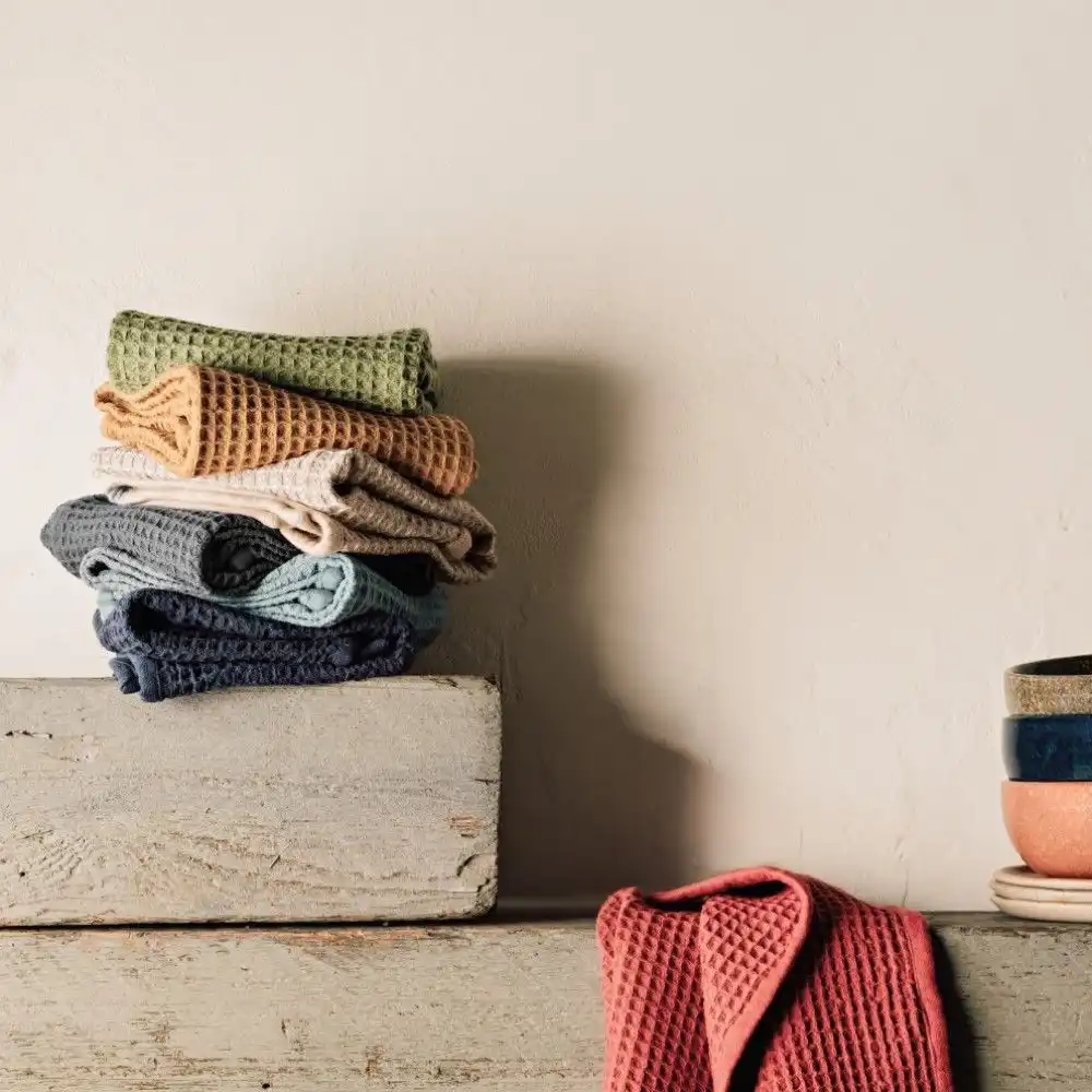 Alternative view of Danica Heirloom Montage Dishtowel | Ochre