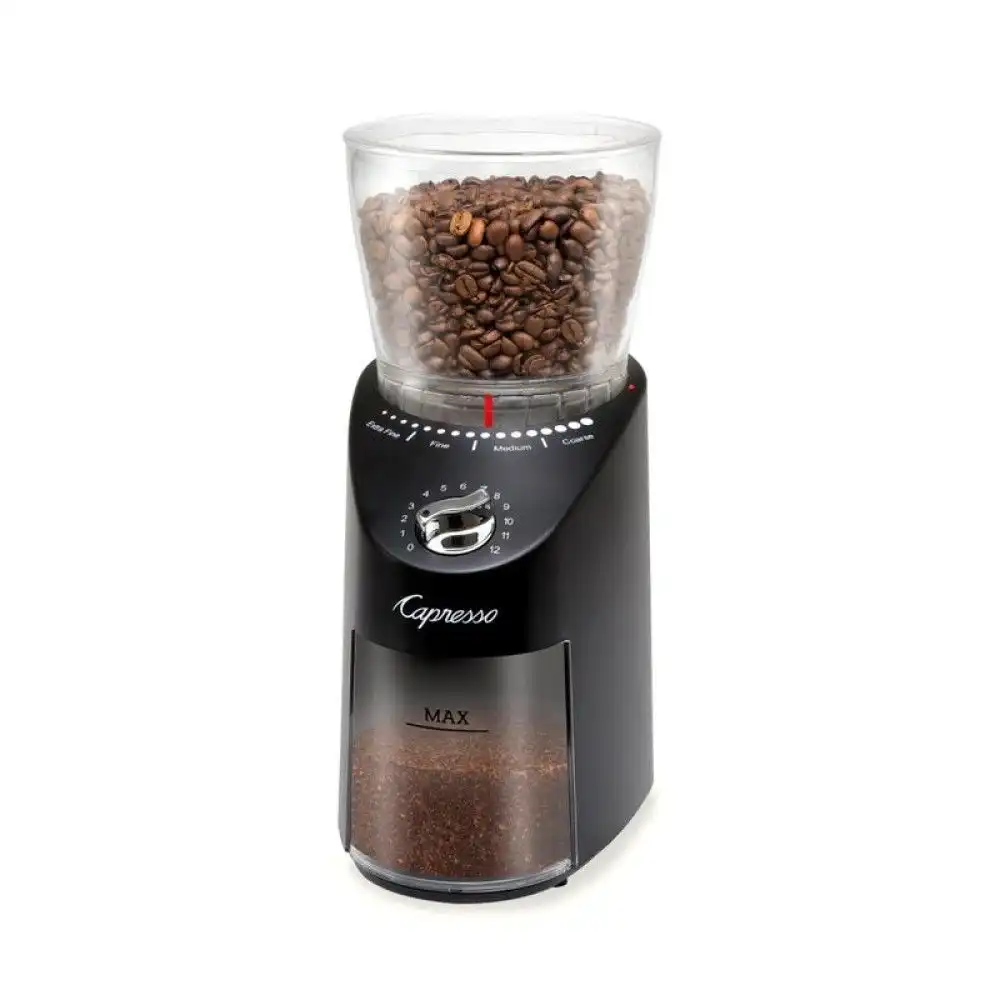Alternative view of Capresso Infinity Plus Conical Burr Coffee Grinder Black
