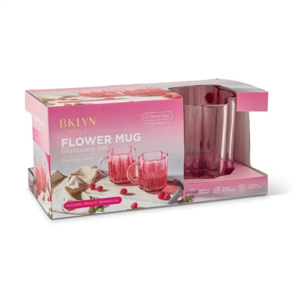Alternative view of Core Home 2-Piece 16.5oz Flower Mug Set