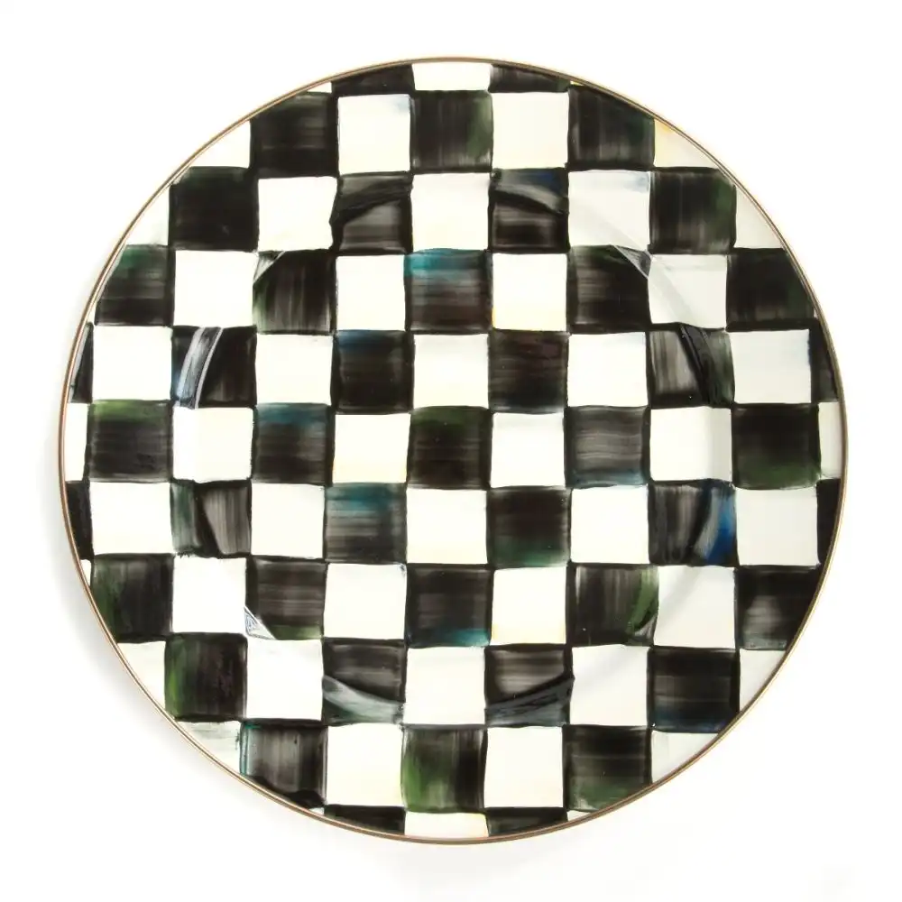 MacKenzie-Childs Courtly Check 12" Dinner Plate