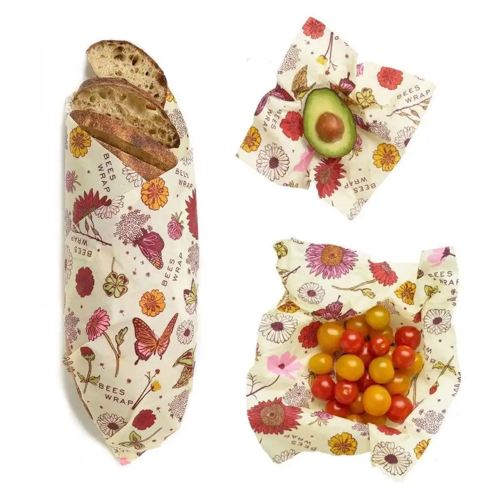 Alternative view of Bee's Wrap 3-Piece Food Wrap Set | Meadow Magic (Assorted)