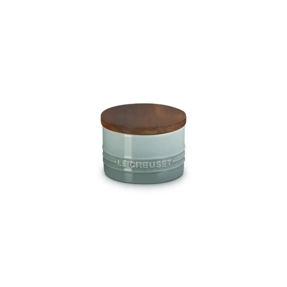 Le Creuset Signature 7oz Salt Cellar with Wood Lid | Sea Salt
