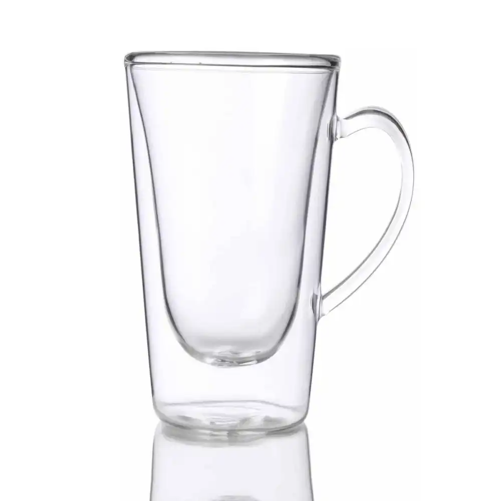 Luigi Bormioli Thermic Double Wall Hot Drink Glass Mugs (Set of 2) | 14oz