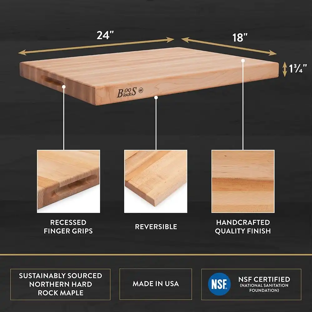 Alternative view of John Boos Platinum Commercial Series Cutting Board 24" x 18"