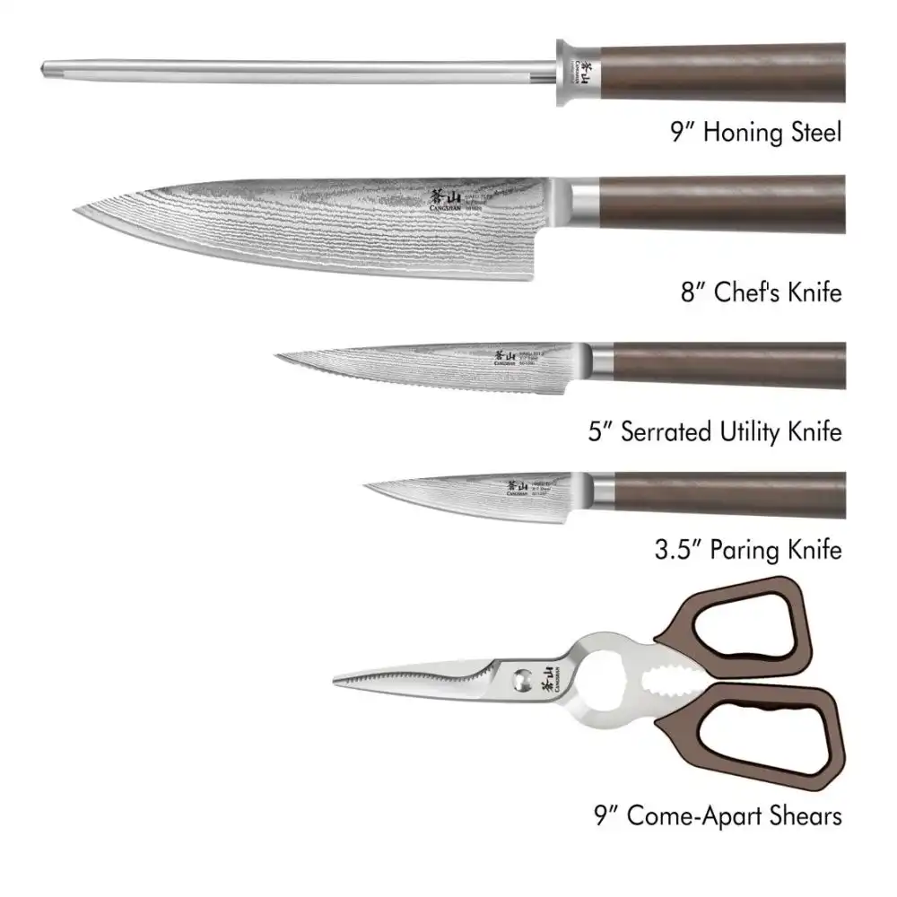 Alternative view of Cangshan Cutlery Haku Series 6 Piece Knife Block Set