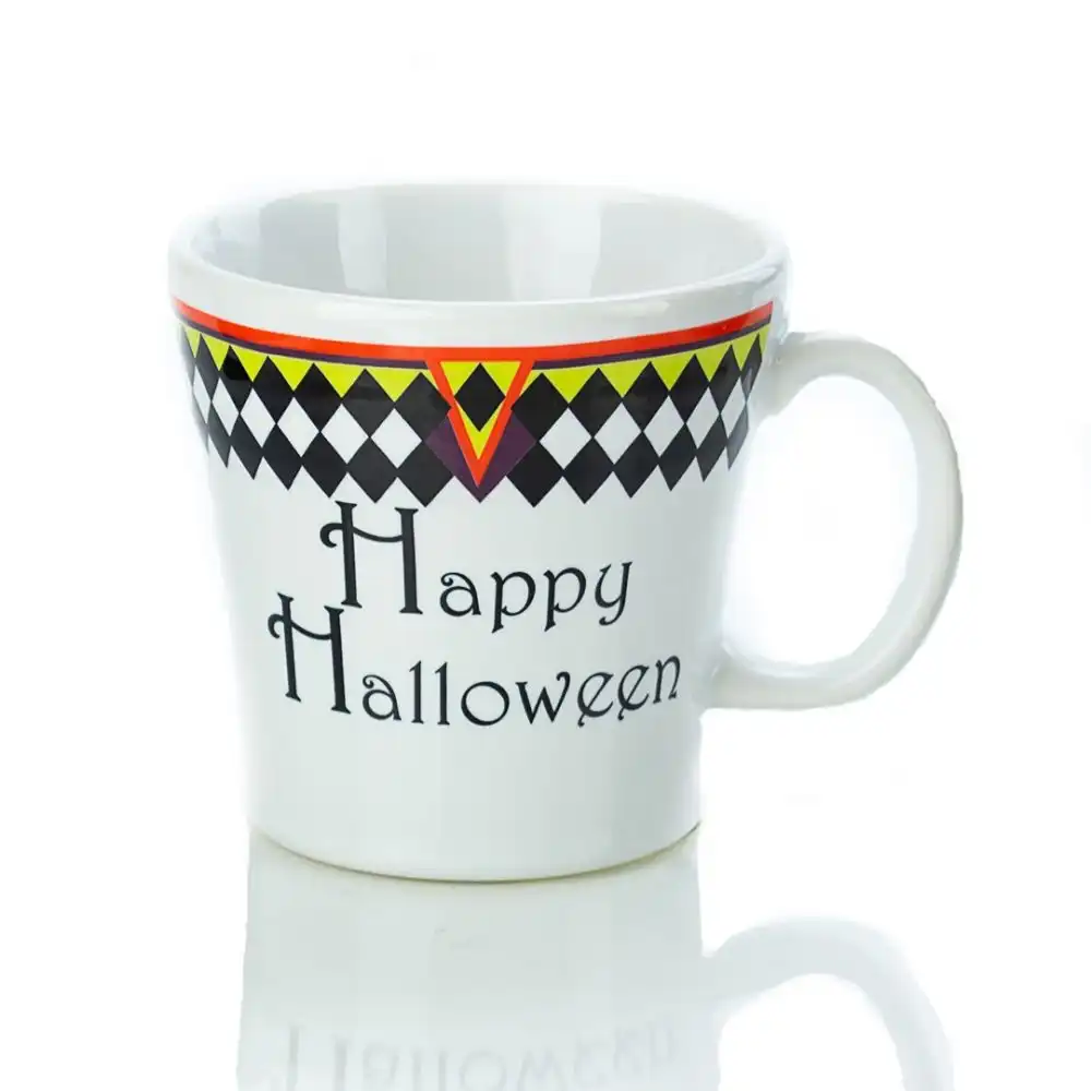 Fiesta® 15oz Tapered Mug | Harlequin Happy Halloween