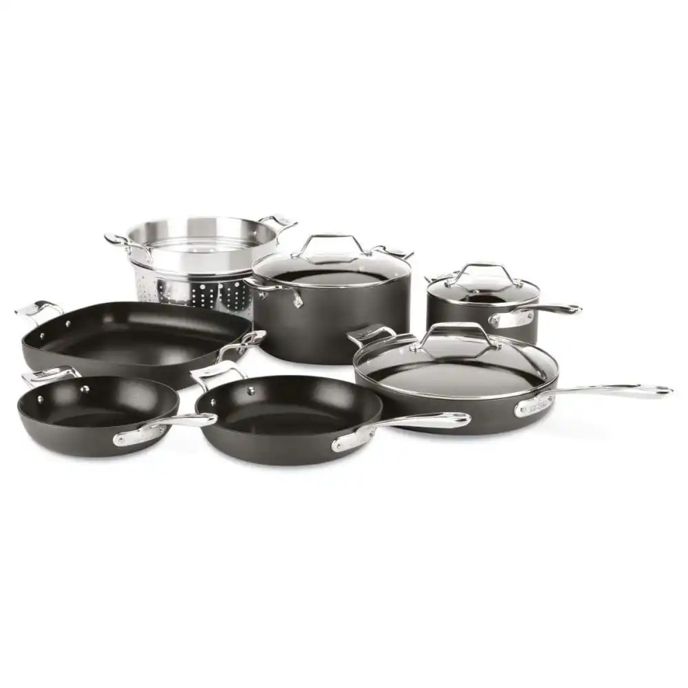 All-Clad Essentials Nonstick Hard Anodized Cookware Set | 10-Piece