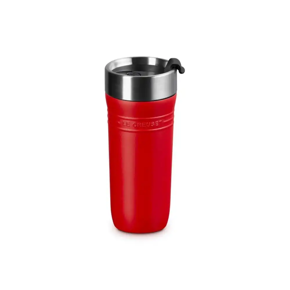 Le Creuset On The Go 12oz Stainless Steel Travel Mug | Cerise