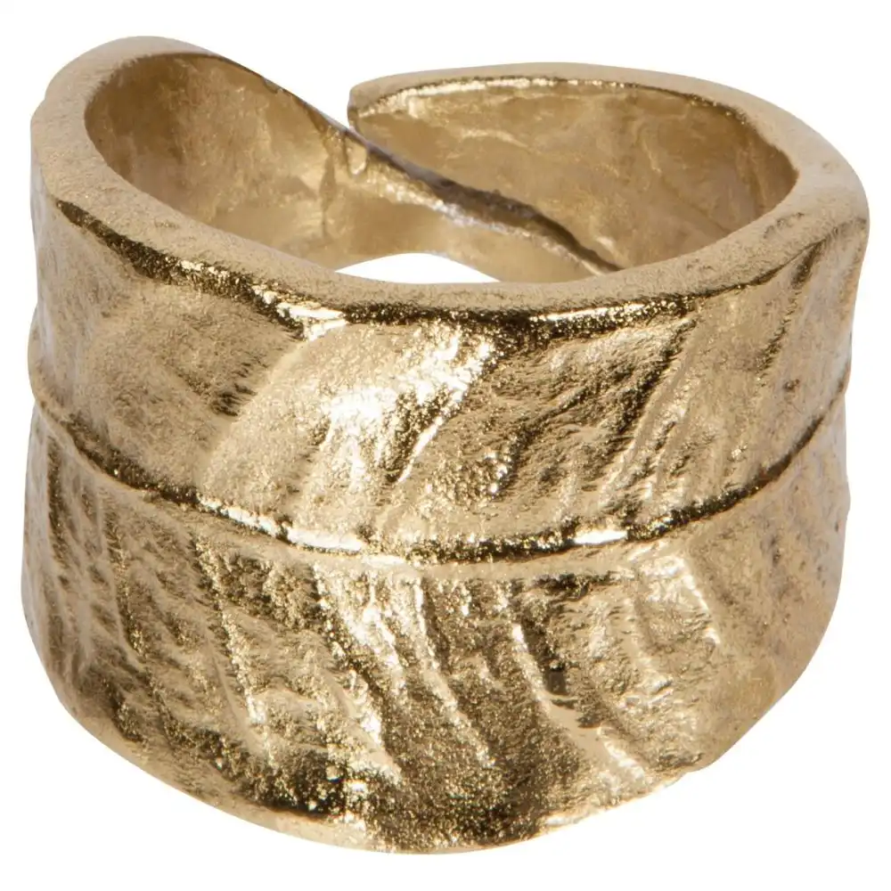 Alternative view of Danica Heirloom Napkin Rings (Set of 4) | Leaf Gold