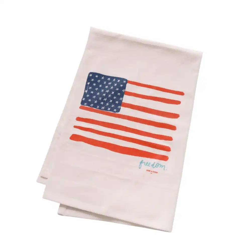 Doe A Deer Freedom Americana Flour Sack Towel