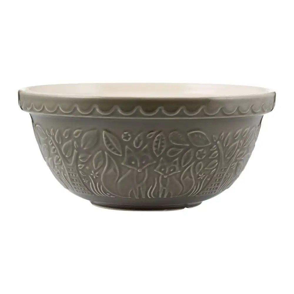 Mason Cash In the Forest S12 (4.25 Qt) Embossed Mixing Bowl | Fox (Grey)