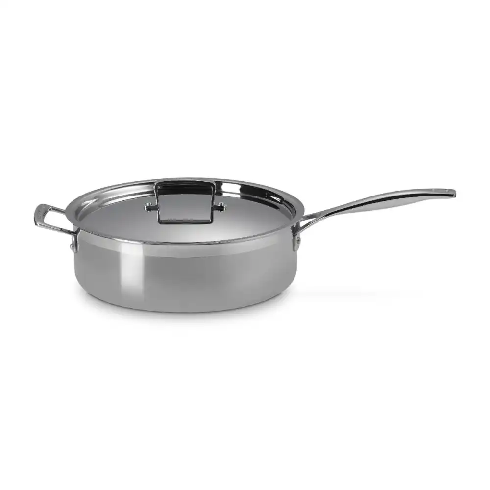 Le Creuset Classic Stainless Steel 6 Qt. Round Saute Pan with Lid
