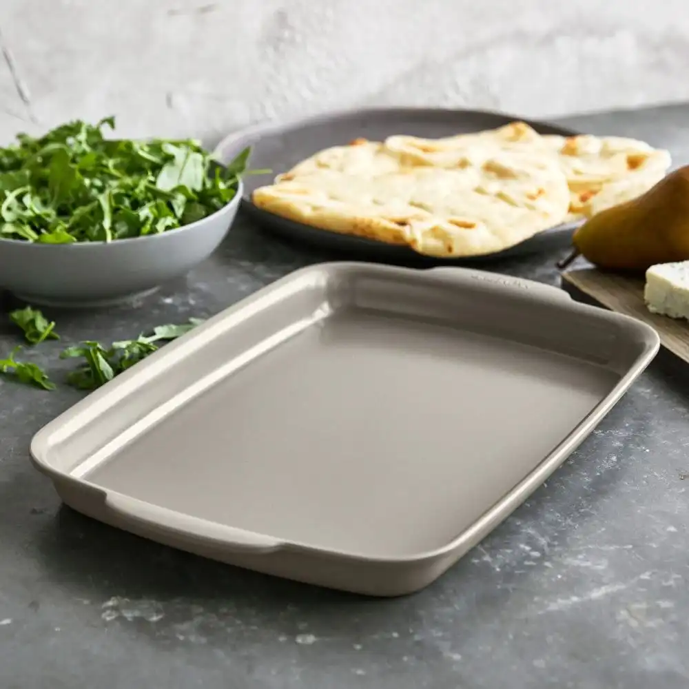 Alternative view of GreenPan Premiere Ovenware Ceramic Nonstick 13" x 9" Quarter Sheet Baking Pan | Taupe