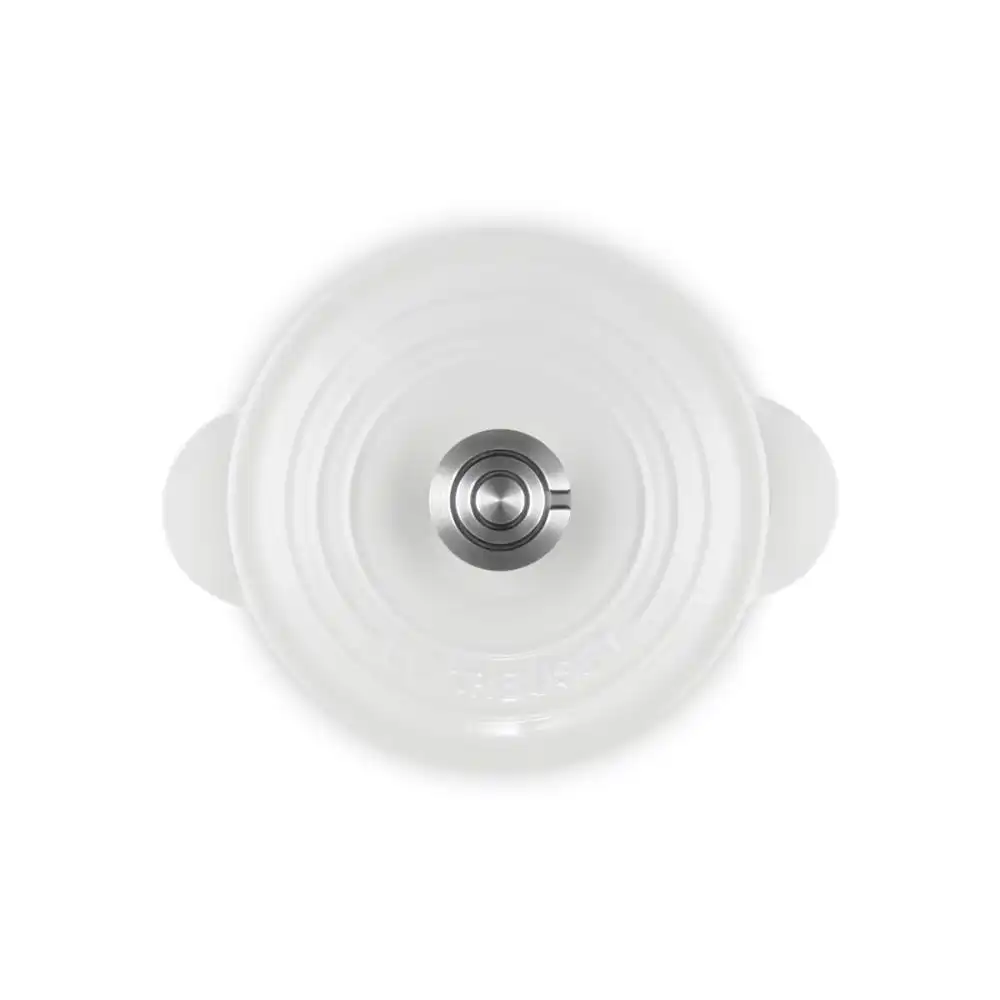 Alternative view of Le Creuset Cast Iron Rice Pot with Crucible Stainless Steel Knob | White