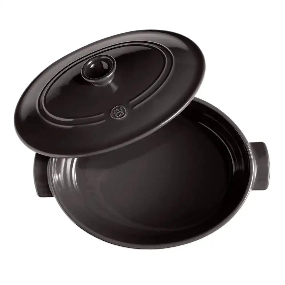 Alternative view of Emile Henry 6.3 Qt. Oval Dutch Oven | Charcoal