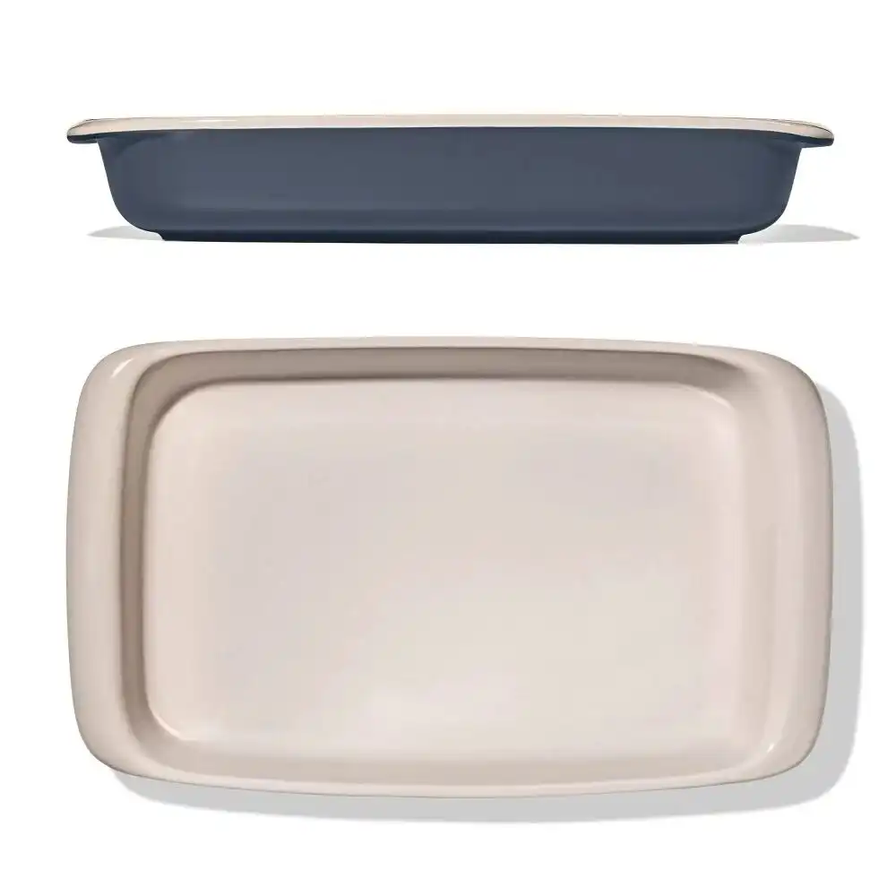 Alternative view of OXO Good Grips 3Qt. Rectangle Stoneware Baking Dish | Storm Blue