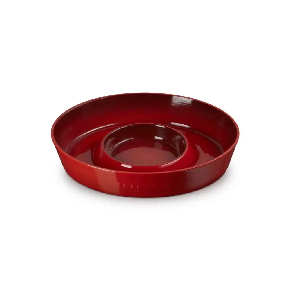 Le Creuset 13" Chip and Dip Platter | Cerise