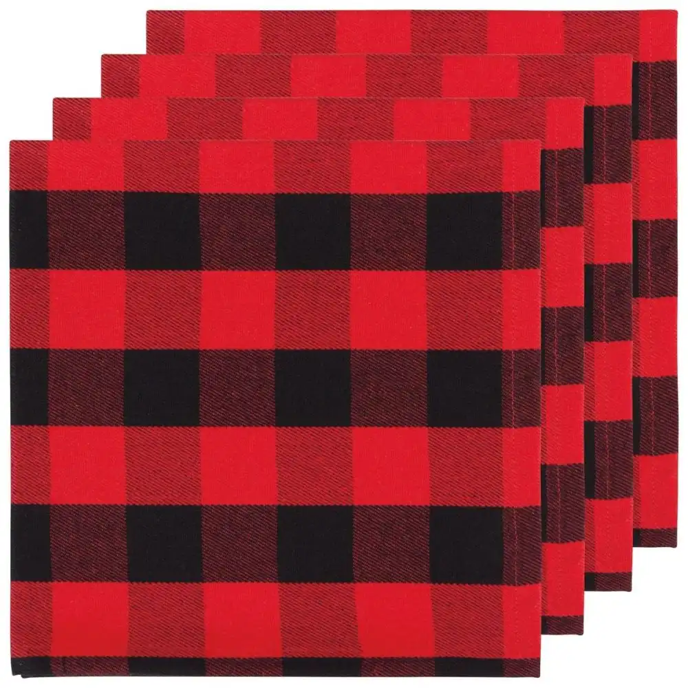 Now Designs by Danica Second Spin 20" Napkins (Set of 4)| Buffalo Check