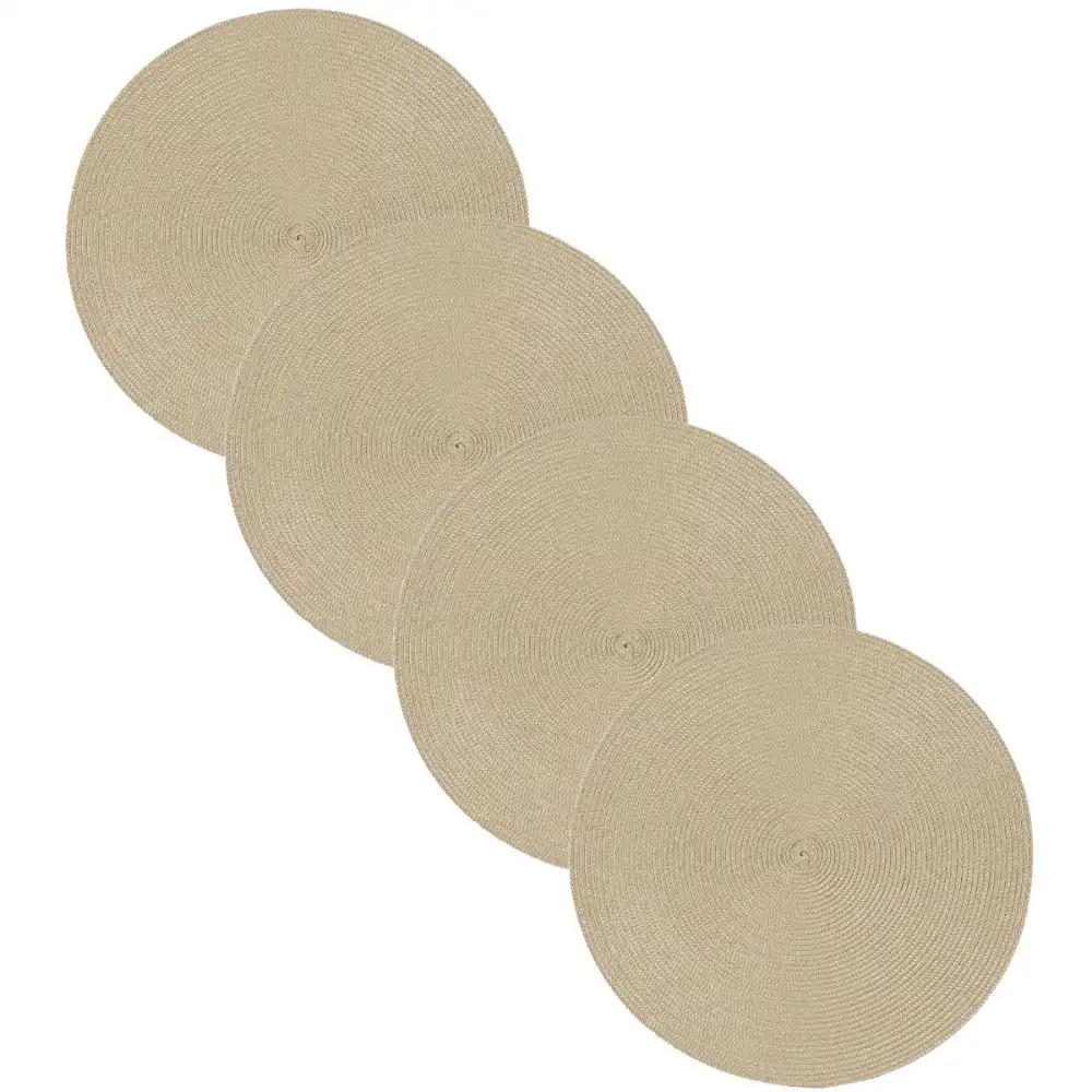Now Designs by Danica 15" Disko Placemats (Set of 4) | Light Taupe