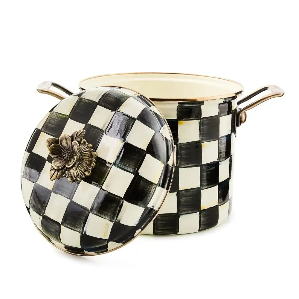 Alternative view of MacKenzie-Childs Courtly Check 7 Qt. Stockpot