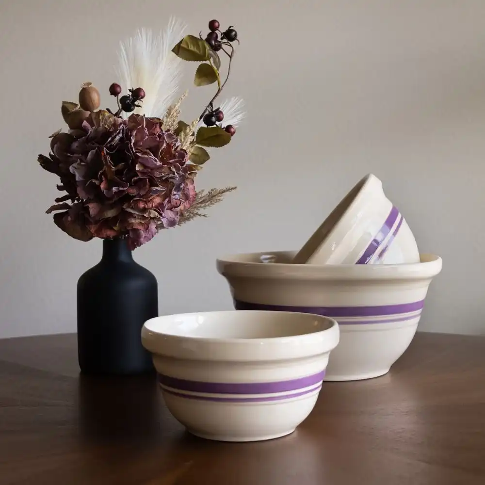 Alternative view of Ohio Stoneware 8" Dominion Mixing Bowl | Lilac