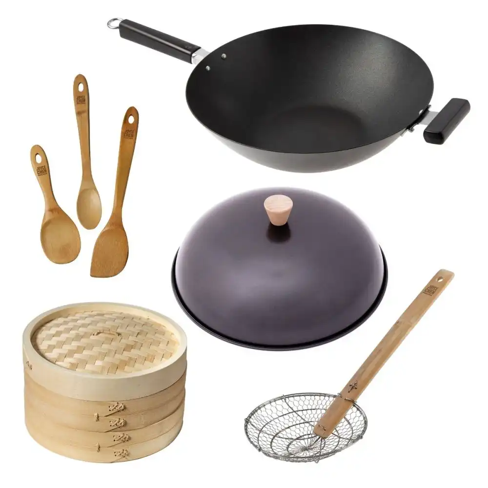 Joyce Chen Professional Series Nonstick 14" Wok Bundle | 5-Piece