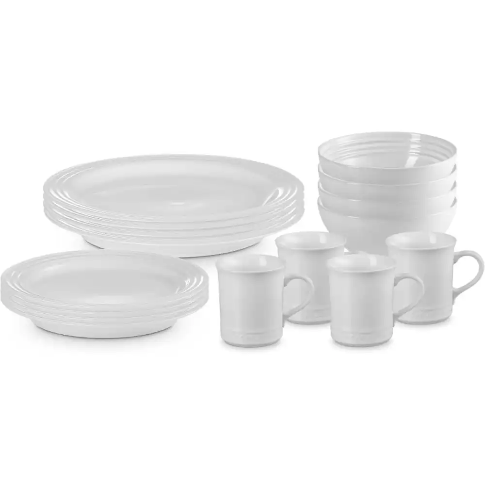 Le Creuset Vancouver 16-Piece Dinnerware Set | White