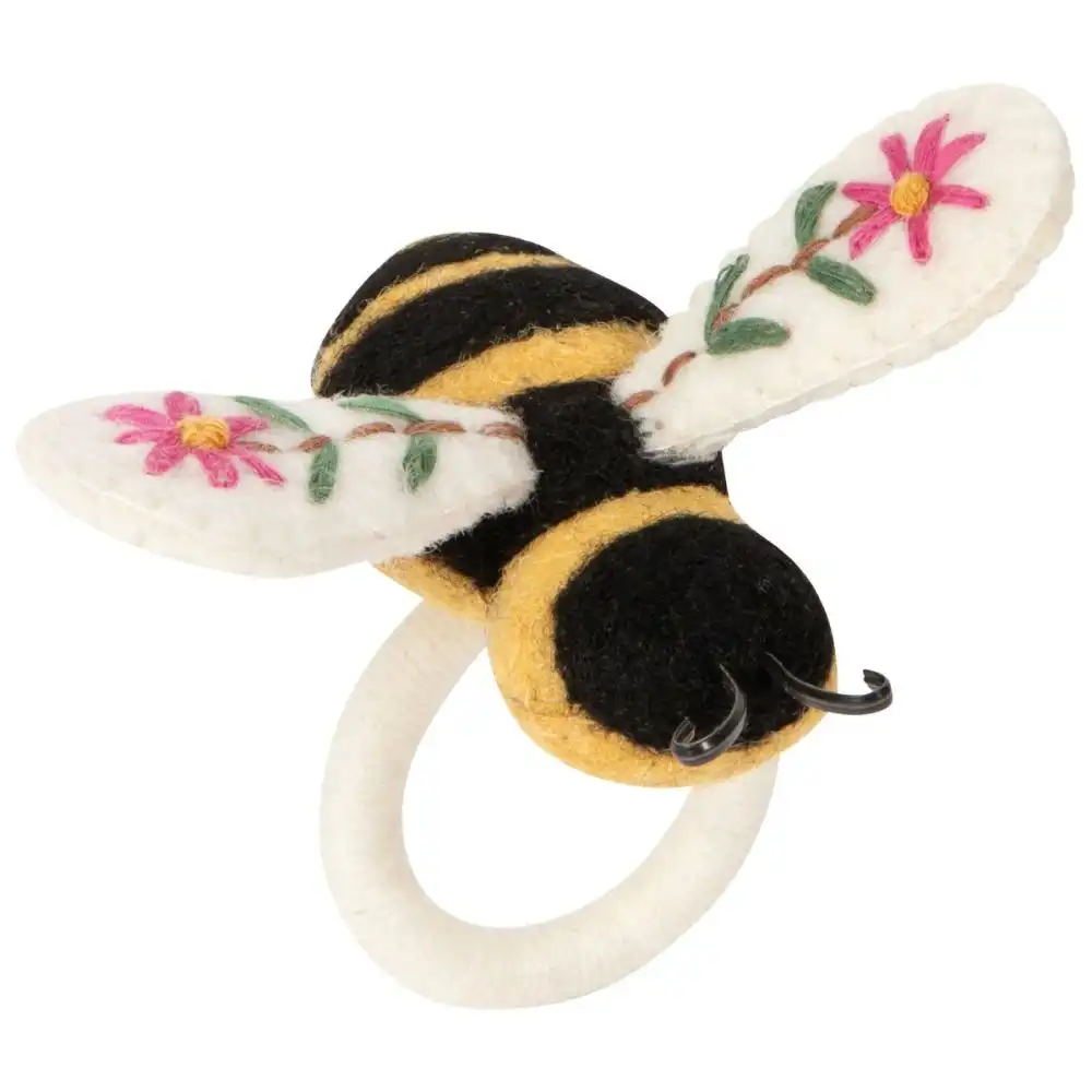Now Designs by Danica Felt Napkin Ring | Bee Garden