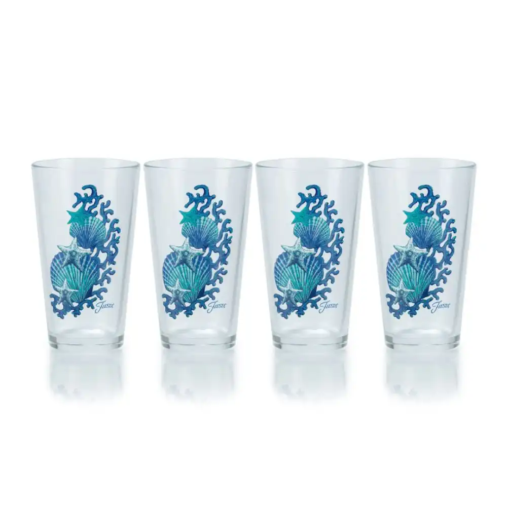 Fiesta® 16oz Tapered Cooler Glassware (Set of 4) | Coastal Shells