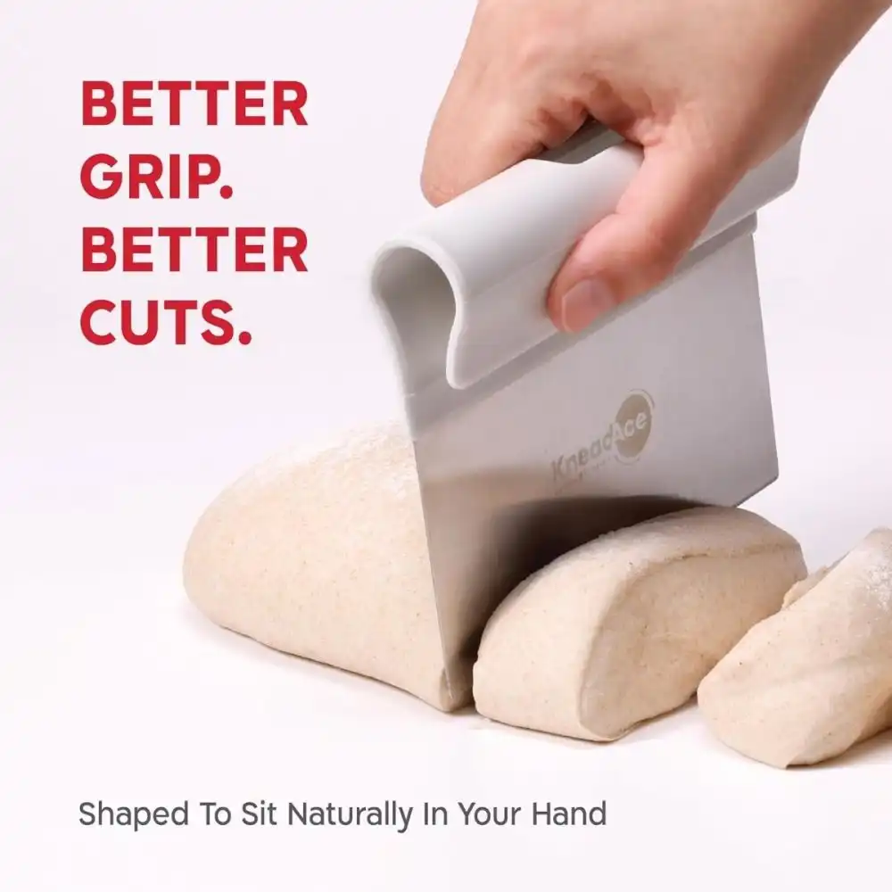 Alternative view of KneadAce Bench Scraper and Baker's Brush