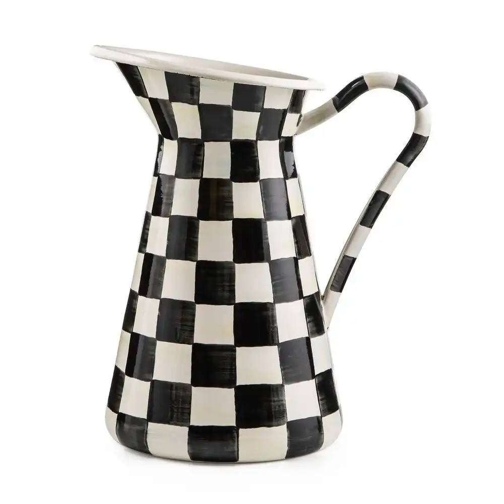 MacKenzie-Childs Courtly Check 17-Cup Large Practical Pitcher