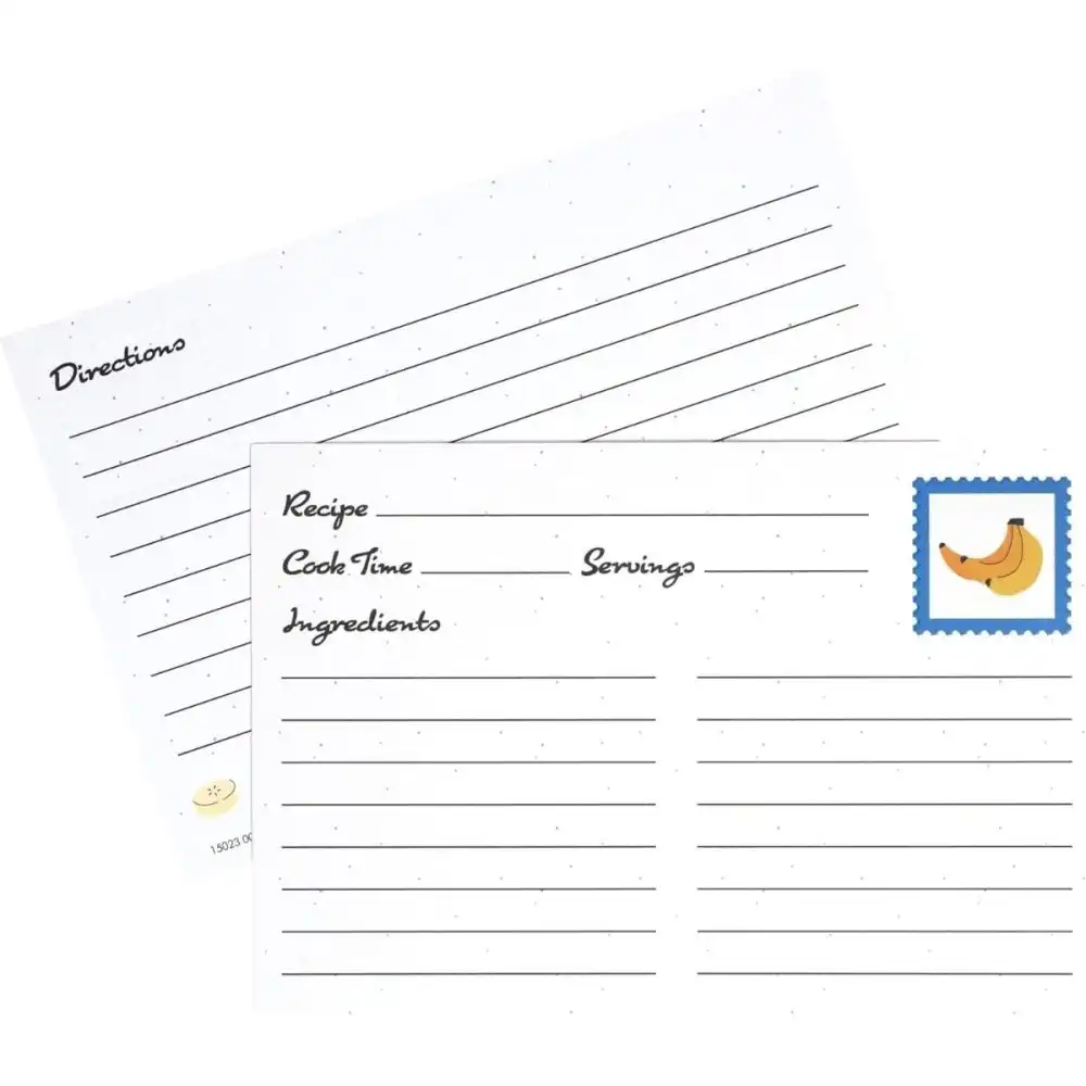 Alternative view of C.R. Gibson 4" x 6" Recipe Cards | Bananas