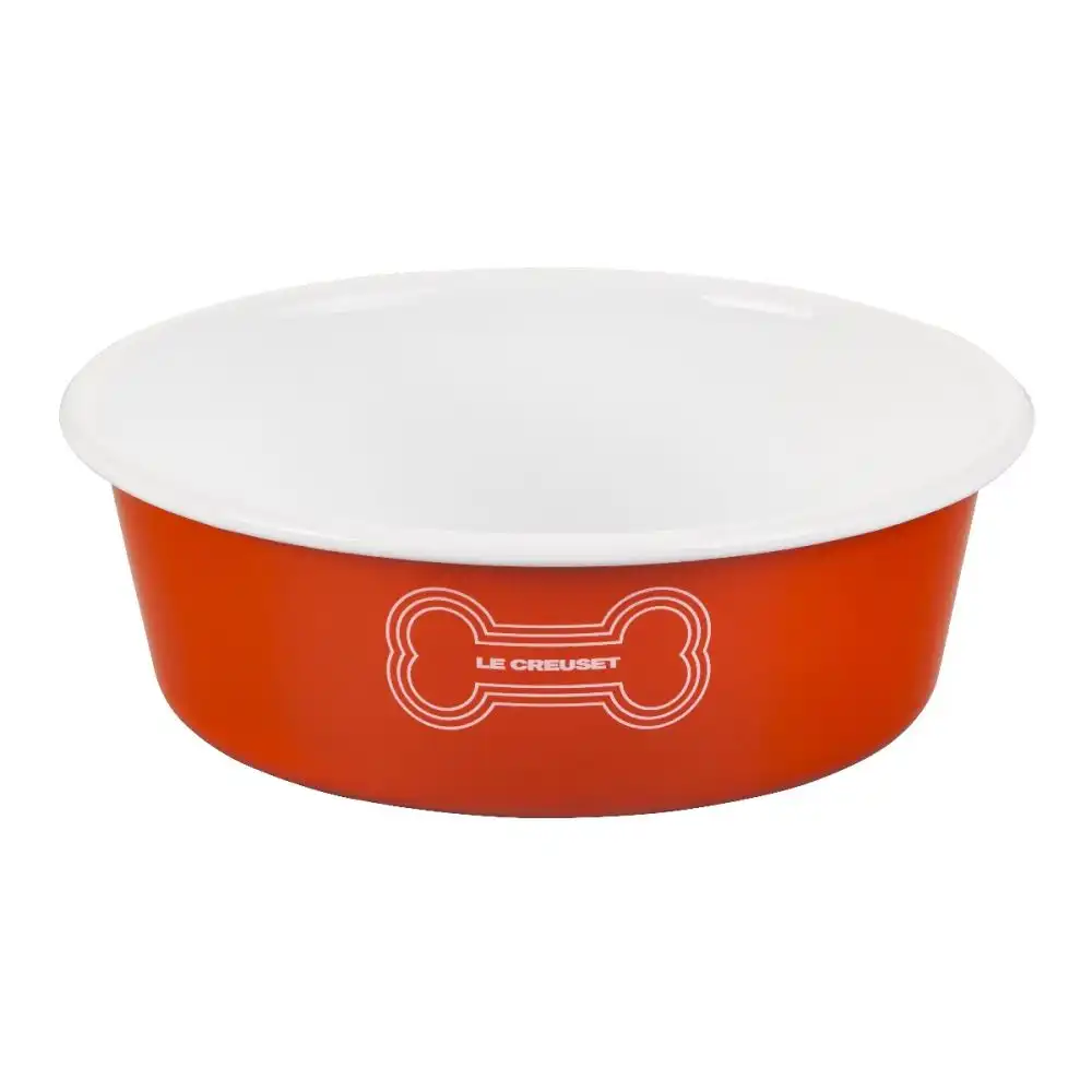 Le Creuset 6-Cup Large Dog Bowl | Orange
