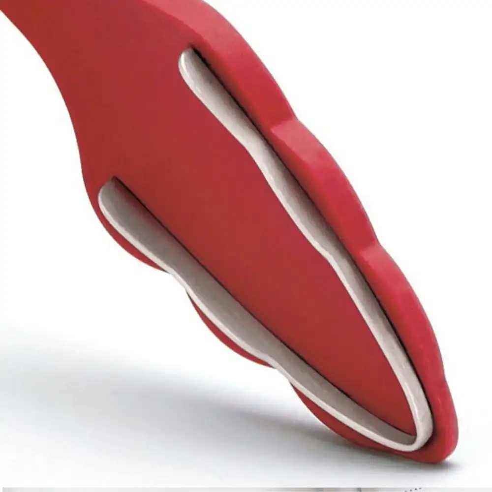 Alternative view of Cuisipro 9.5" Silicone Tongs with Teeth | Red