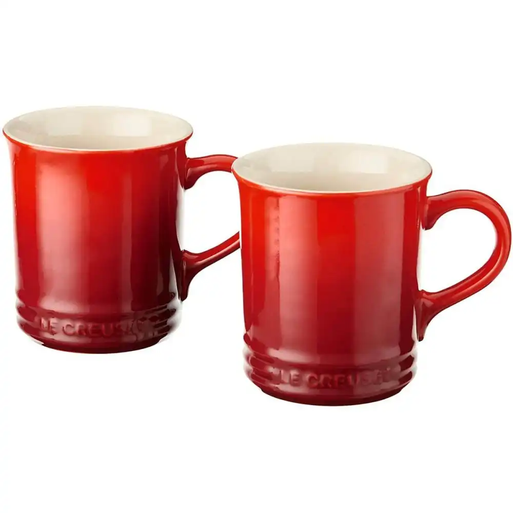 Alternative view of Le Creuset 1.25 Qt. Demi Kettle Tea Pot + 2 - 14oz Mugs Set | Cerise/Cherry Red