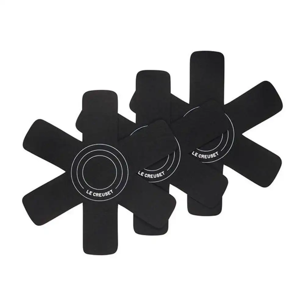 Le Creuset Felt Pan Protectors (Set of 3) | Black