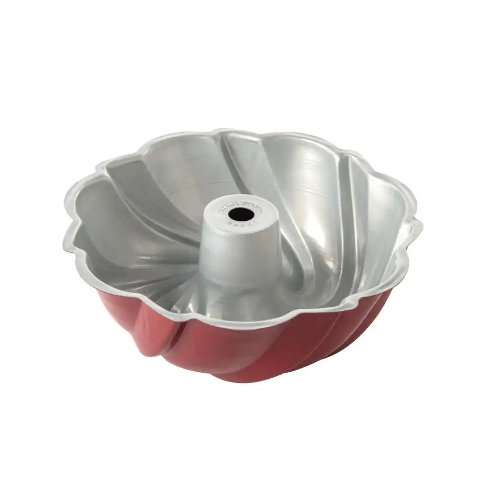 Alternative view of Nordic Ware Holiday Formed 11-Cup Swirl Bundt Pan | Red