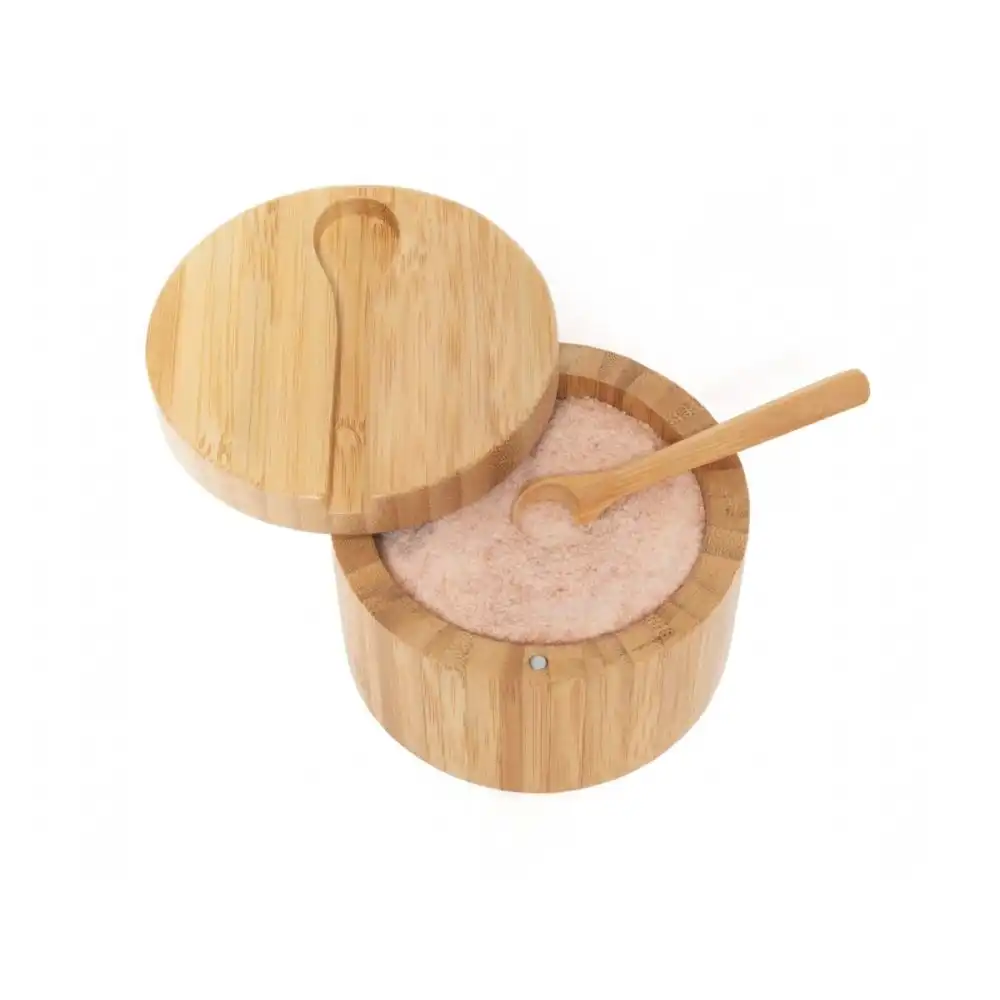 Alternative view of Lipper International Bamboo Salt Box with Spoon