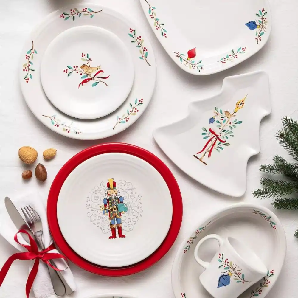 Alternative view of Fiesta® 10" Tree Shaped Plate | Nutcracker